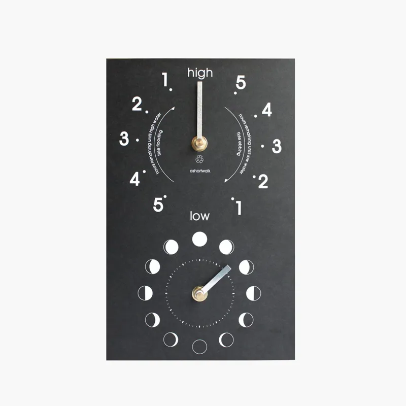 Circular and Co Moon and Tide Recycled Clock